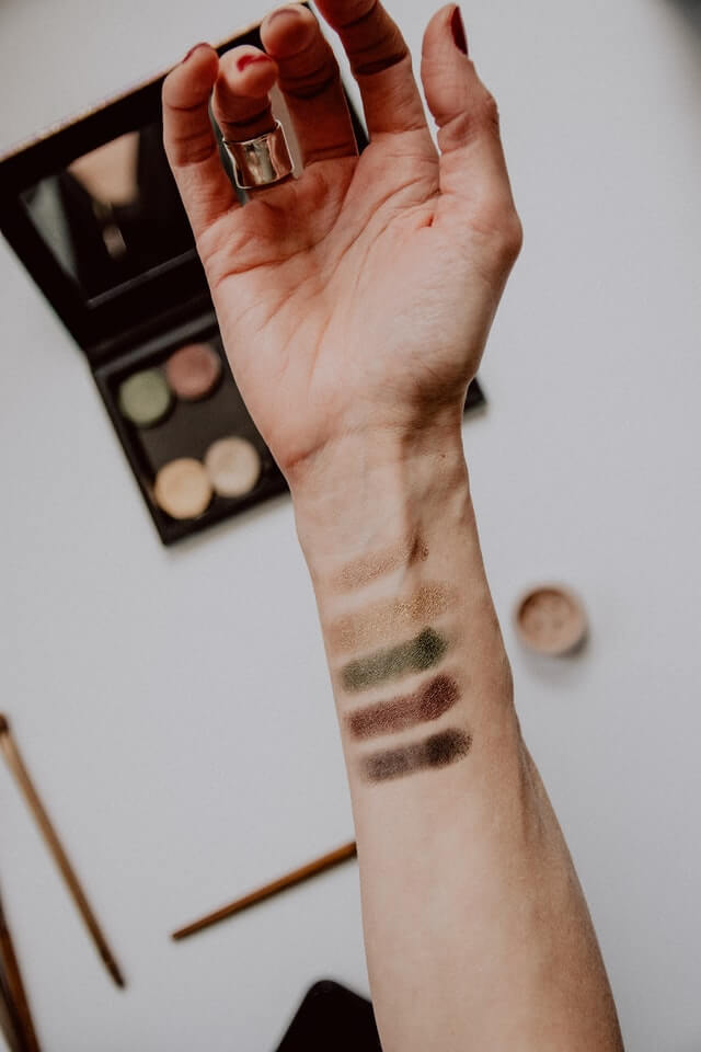 Samples on skin