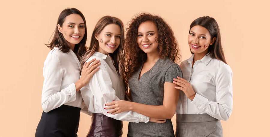 Group of Women Hair Extensions